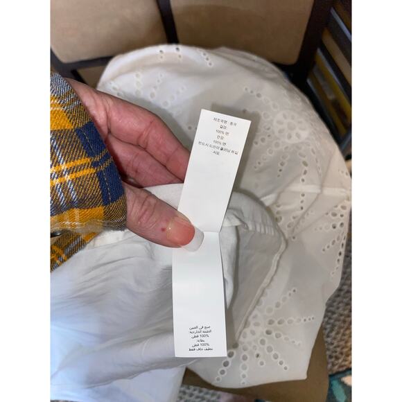 Kate Spade 100% Cotton Eyelet Lace Lined size 4 Back Zip Dress GUC Lace Sleeves - Picture 11 of 12